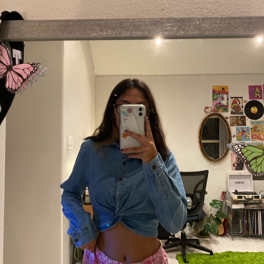 cute denim top from forever 21
